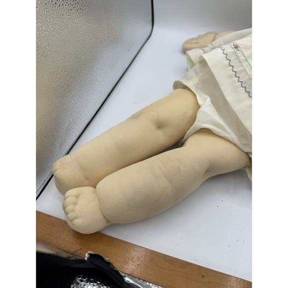 Handmade Vintage Soft Cloth Adoption Doll 21” – Painted Face, Red Yarn Hair - Picture 5 of 6